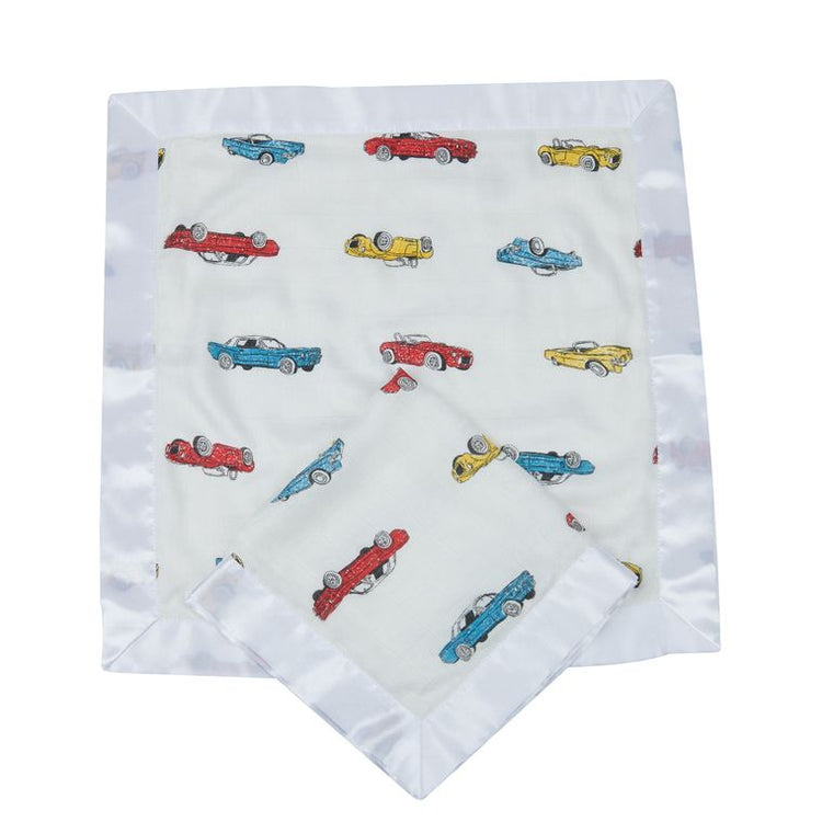 Vintage Muscle Cars Bamboo Muslin Security Baby Blankie