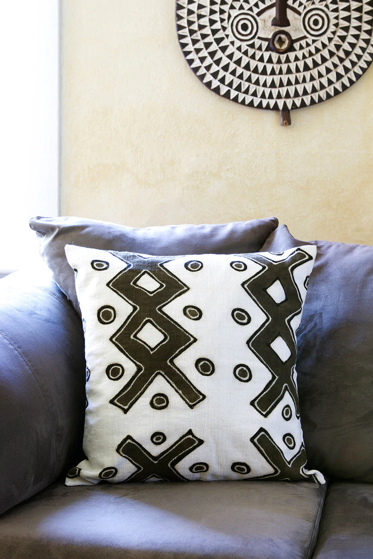 Malian Ladder Print Decorative Pillow Cover