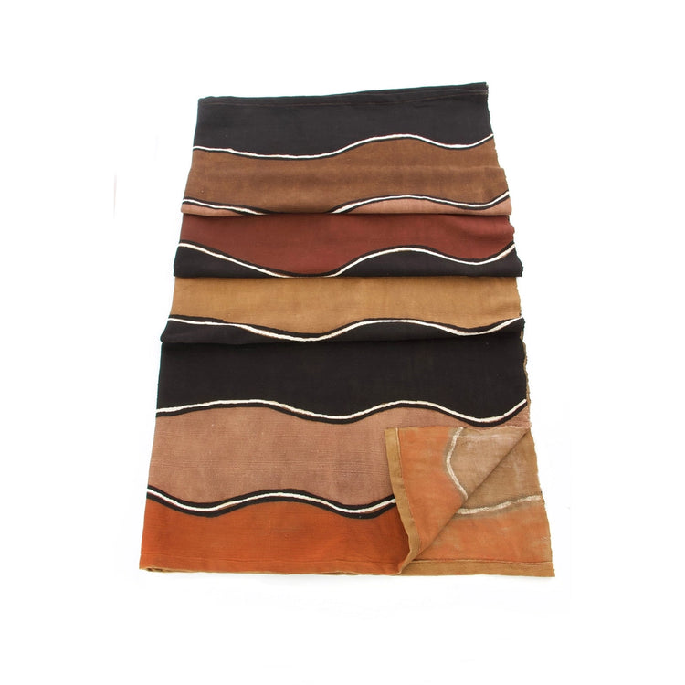 Malian Mudcloth Terrain Organic Cotton Mudcloth Throw