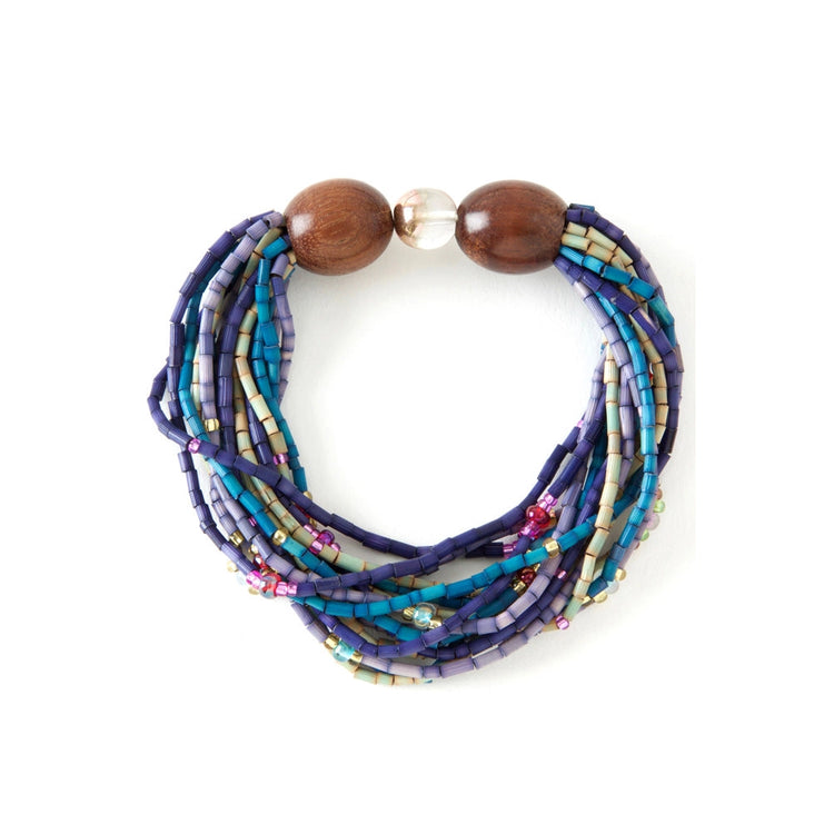 Multi-Strand Zulugrass & Acacia Wood Bracelet