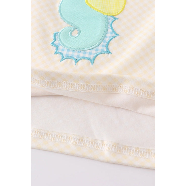 Seahorse applique boy shirt