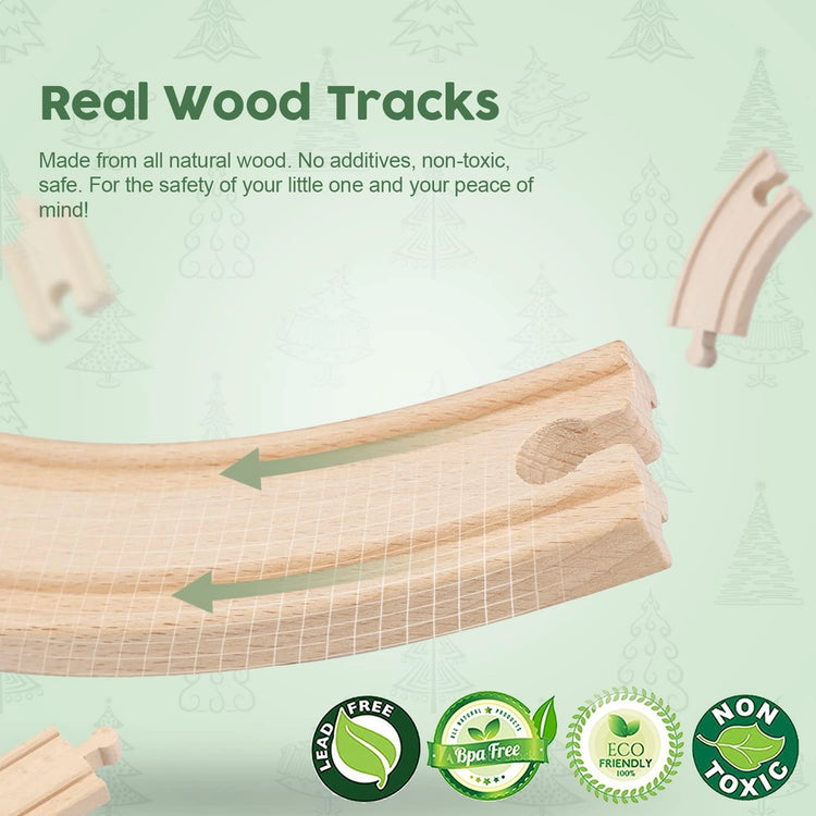 Wooden Track & Train Pack -80 Pcs