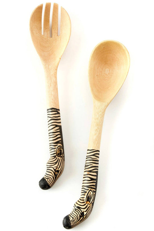 Jacaranda Zebra Salad Servers