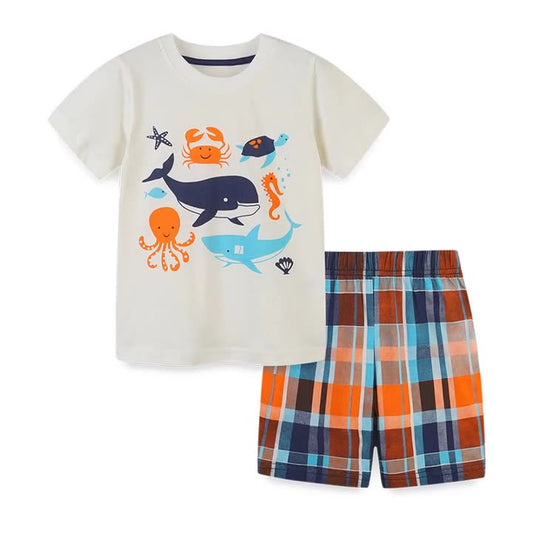 Summer Boys' Whale T-shirt + Shorts