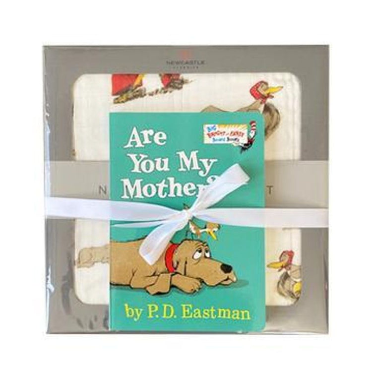Are You My Mother? Bamboo Muslin Newcastle Blanket with Book Set