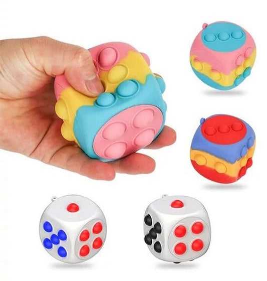 3D Decompression Sensory Air ROUND DICE Cube Toy