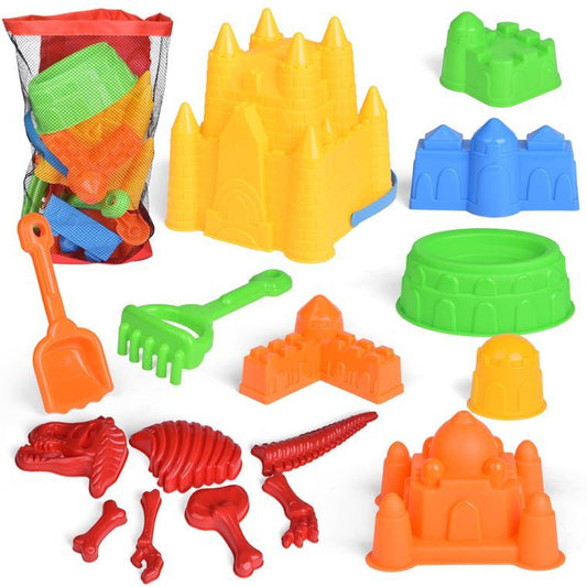 17Pcs Sand Molds Beach Toys Sand Castle Building Kit