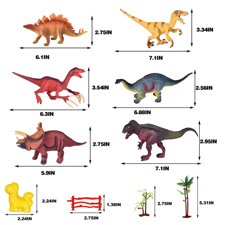 Play SandBox with Dinosaur Figures