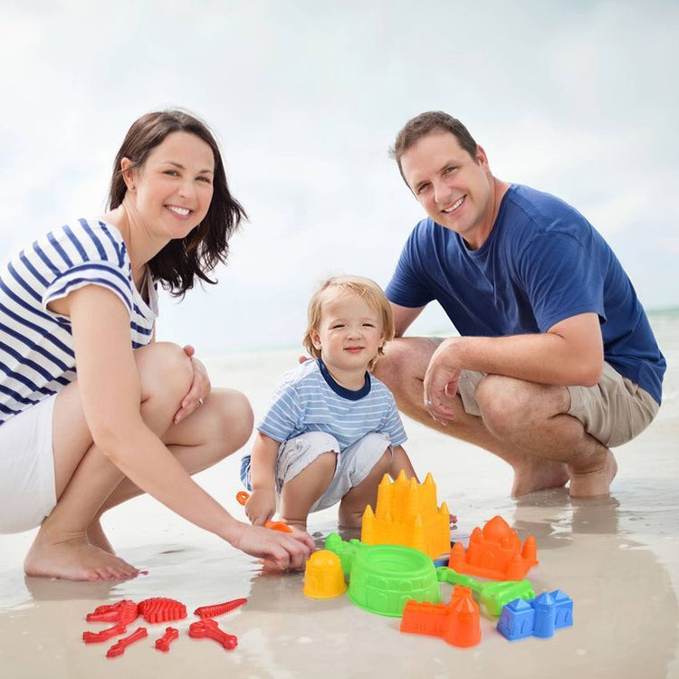 17Pcs Sand Molds Beach Toys Sand Castle Building Kit